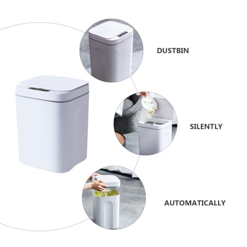 COHEALI Bote de basura automático 14L blanco miniatura 7