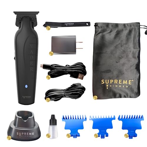 Supreme Trimmer Vader Trimmer St3778 | Barber Liner Mens Beard Trimmer (210 Min Run Time) Dlc T Blade Cordless Hair Clippers | Black #TOP1