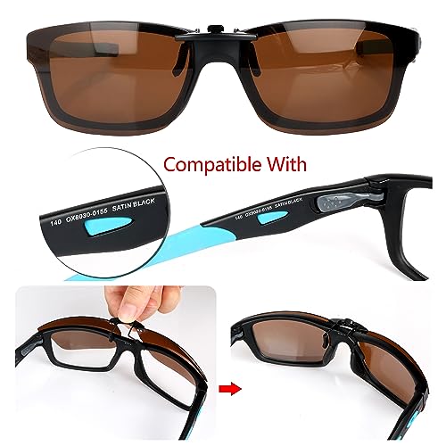 Image of Polarized CLIP-ON Sunglasses for Oakley Crosslink OX8030 55x18