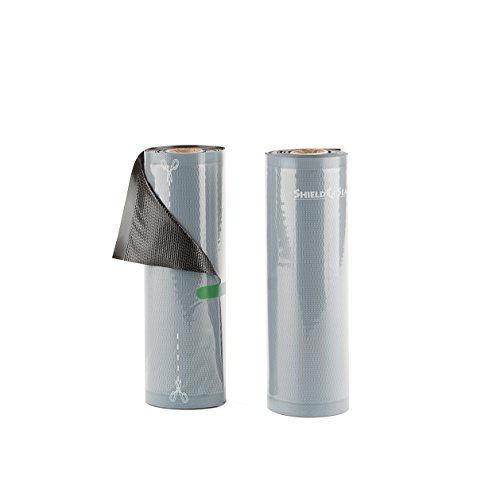 ShieldNSeal Vacuum Seal Rolls, Black and Clear, 8" x 19.5', SNS 900
