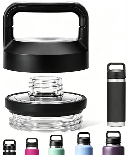 Replacement for YETI Rambler Bottle Chug Cap Lid Screw Top Lid Replacement Fits for 18/26/ 36/64 oz YetiRambler Chug CapLid Replacement for Yeti Rambler Models