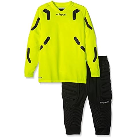 uhlsport Trikot Torwarttech TW Junior Set Camiseta, Unisex Adulto, Amarillo-Negro, XXS Cover