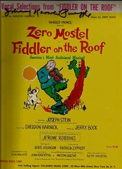 Fiddler on the Roof, Vocal Selections (Sheet Music). Tradition; Matchmaker; Sabbath Prayer; Sunrise, Sunset, to Life; Far From Home