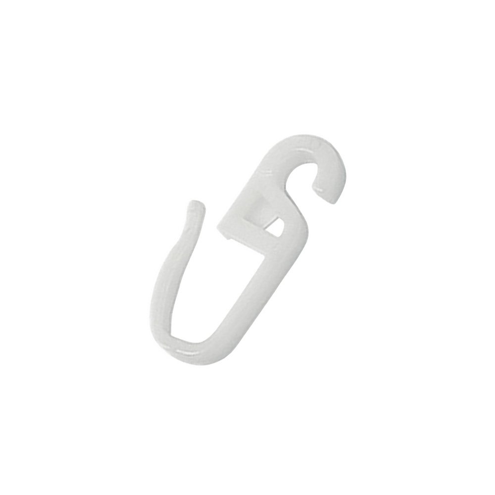 100x Faltenhaken Gardinenhaken Weiß - Überklipshaken Mit 8 Mm Öse