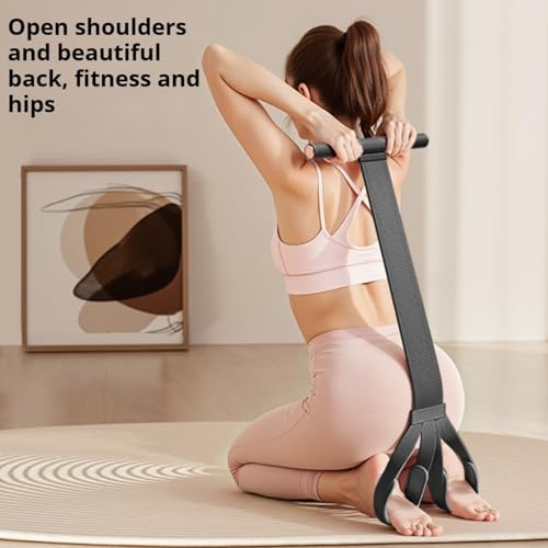 Image of 2025 New Yoga Pedal Resistance Fabric Band with Handles Anti-Broken Elastic Sit Up Pull Rope for Strength Training 120lb Full-Body Excercise Band Portable Unisex Resistance Exercise Bands