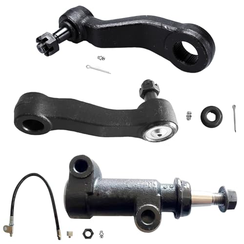 3PC Front Idler Pitman Arm + Idler Arm Bracket FITS for Chevy Silverado 1500 2500 3500 Suburban 2500 01-12, for GMC Sierra 1500 2500 3500 Yukon XL 2500 01-12, for Hummer H2 03-09, K6535 K6654 K6723