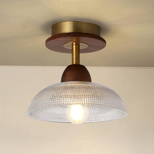 Lámpara close to ceiling vintage de nogal H3TF5J para entrada