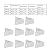 QANYEGN 10Pcs Aluminium Angle Corner, 45 Degree Connector, Industrial Profile Corner Seat Angle Aluminum Connector (4040-45 Degrees)