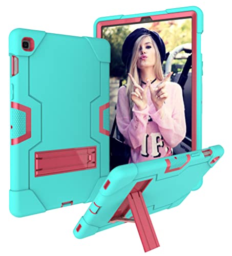 Coque Samsung Galaxy Tab S5E silicone antichoc menthe rose
