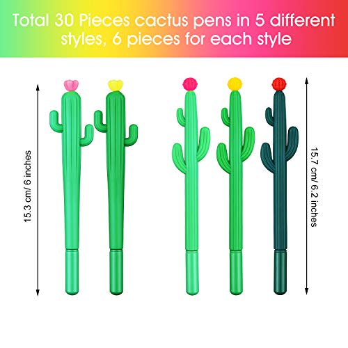 30 bolígrafos gel cactus Outus multicolor 0.5 mm miniatura 2