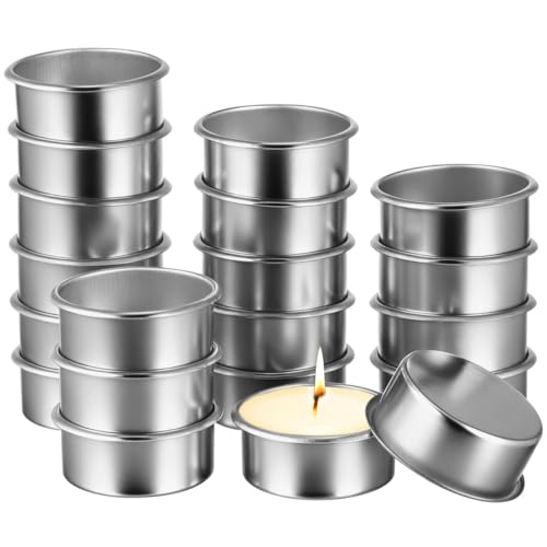 IMIKEYA 20 Stück Teelichthalter Metall: 45mm Teelicht Tüllen Einsatz...