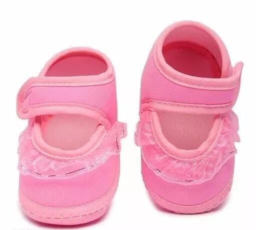 Image of Cute Baby Girl Sandals Soft Cotton Booties Comfortable Slip Shoes for Early Walking