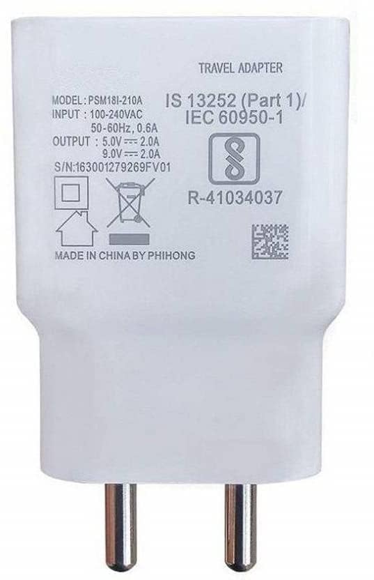 Image of Original 18W Charging Adapter Compatible with VIVO V17,V17 Pro,Y17,U10,Vivo V 5 Plus, V5S, Y31