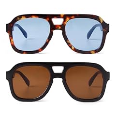 Tortoise Shell Frame/Light Blue Lens+ Black Frame/Brown Lens