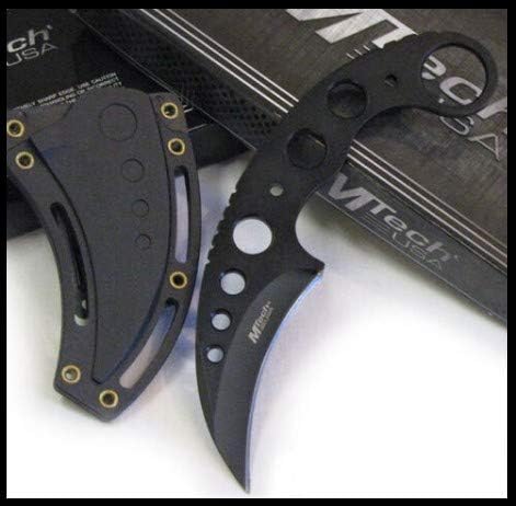 Tyrksablez MT-664BK M Tech Tactical All s4h0ctn6 Black Stainless Steel Neck Knife 7""" 10djx8hs Overall Fixed Knife Blade Steel Hunt Hunting Camp Camping Edge