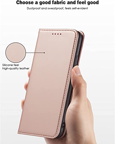 Étui portefeuille iPhone 13 rose avec support pour les trajets - 7