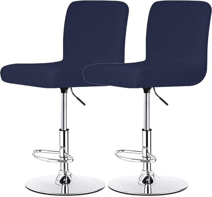 SDNAM Velvet Bar Stool Covers Barstool Chair Slipcovers Covers 2/4 Pack Stretch Slipcover Pattern for Short Swivel Dining Chair-Counter Height Side Chairs (Color : #17, Size : 2PCS)