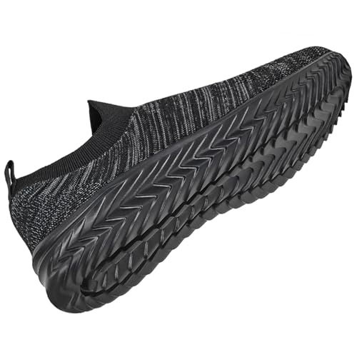 Image of Men's Breathable Knit Walking Tennis Gym Slip On Laceless Sneakers