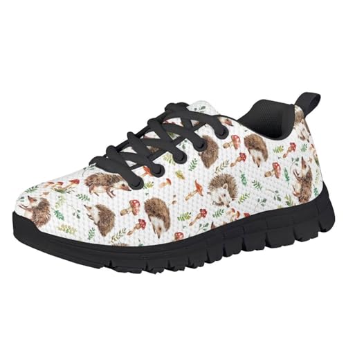 SYtrade Girls Running Shoes Lace-up Athletic Tennis Sneakers for Kids Black Sole2