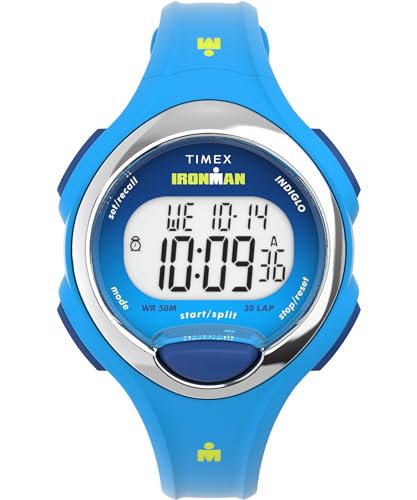 Timex Women's Ironman Triathlon Essential 30 34mm Watch - Blue Strap Digital Dial Blue Case