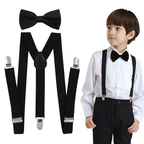 Tokaneit Hosenträger Fliegen Set,Hosenträger Fliegen Set,Kinder...