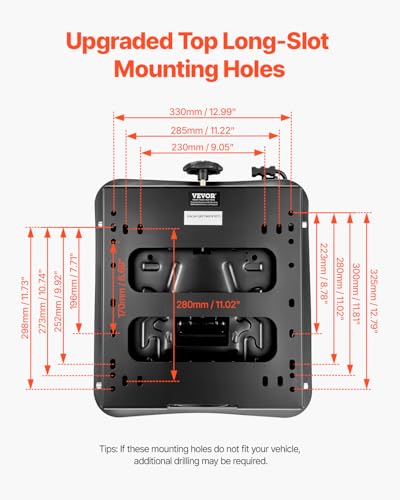 VEVOR Sitzfederungssatz mit Sitzgleitschiene, luftgefederte Sitzfederung mit Staubschutz, 150 mm von vorne nach hinten verstellbar, Traktor-Sitzfederungssatz für Zero-Turn-Rasenmäher, Gabelstapler