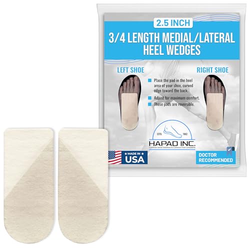 Image of HAPAD Heel Lifts for Women & Men, 7 /16 inch Height, 2 1 /2 inch Width (Pack of 1) - Supportive, Breathable Shoe Heel Inserts, Pads - Shoe Lifts for Uneven Legs, Length Discrepancy, Achilles Tendonitis, Heel