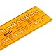 Aristo Isonorm Schriftschablone gerade Mittelschrift (5,0 mm, H-Profil, Typ B, formstabiler PET-Kunststoff) orange-transparent