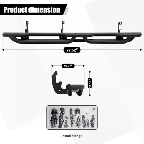 Estribos laterales para Chevy Silverado/GMC Sierra 2019-2025 miniatura 7