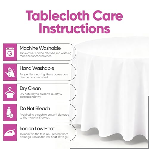Nappe pour mariage ronde blanche en polyester de qualité supérieure 10pcs