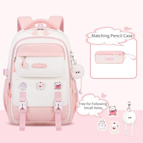 Fashion Backpack,Scratch Resistant,Large Capacity and Multi-Compartment Bookbag,Suitable for Travel and Camp (pink)2