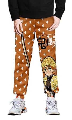 WANHONGYUE Anime Agatsuma Zenitsu Pantalón Deportivos de Forro Polar Pantalón Largos Chándal de Jogging Trekking con Bolsillos para Hombre Mujer, Zenitsu, XL | Ya disponible en tu tienda friki favorita! En mundofriki.es!
