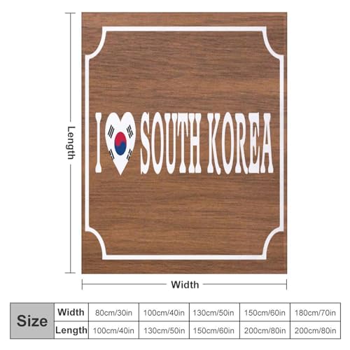Couverture Corée du Sud 127x152 cm en peluche pour lit et canapé