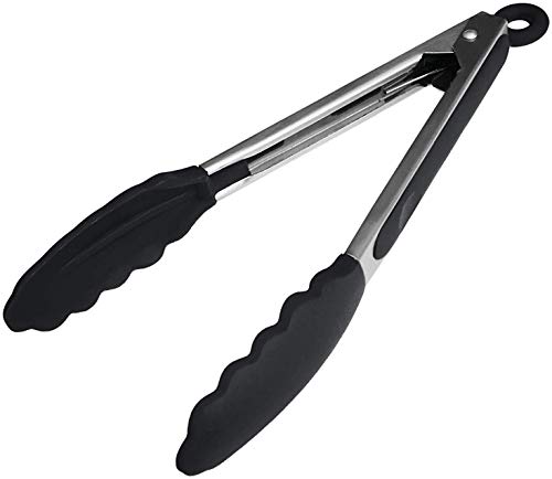 StarPack Premium Pinzas de cocina de silicona de 22,86 cm, antiadherente, bonus 101 puntas de cocción Cover