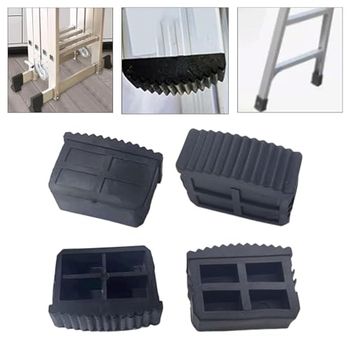 Image of SECRET DESIRE 4 Pieces Ladder Feet Covers Replace Convenient Rubber Steep Ladder Foot Pads 6cmx2.2cm|Tools|Ladders