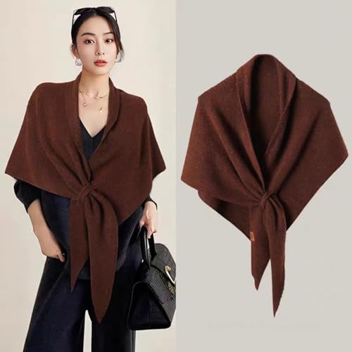 Pashmina Shawl Wraps for Women, Women's Solid Color Knitted Wool Shawl for All Seasons, Wool Cashmere Sweater Scarf2