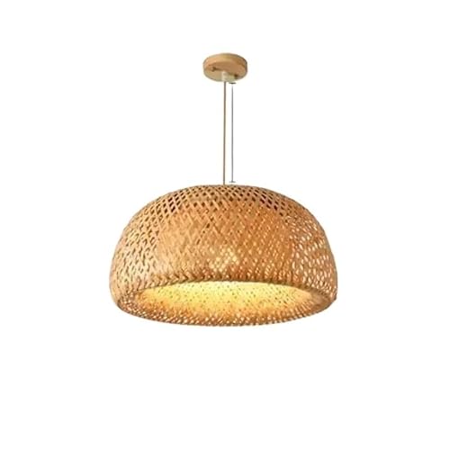 Akdjgfp Color3 Rattan Lampshade Wicker Lampshade Pendant Light Hanging Lampshade Pendant Light Art Deco(Color3)