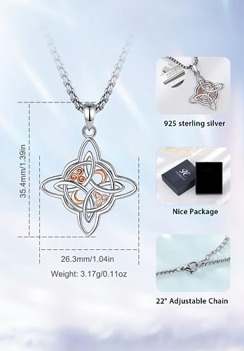 Colgante Nudo de Bruja en Plata 925 para Mujer