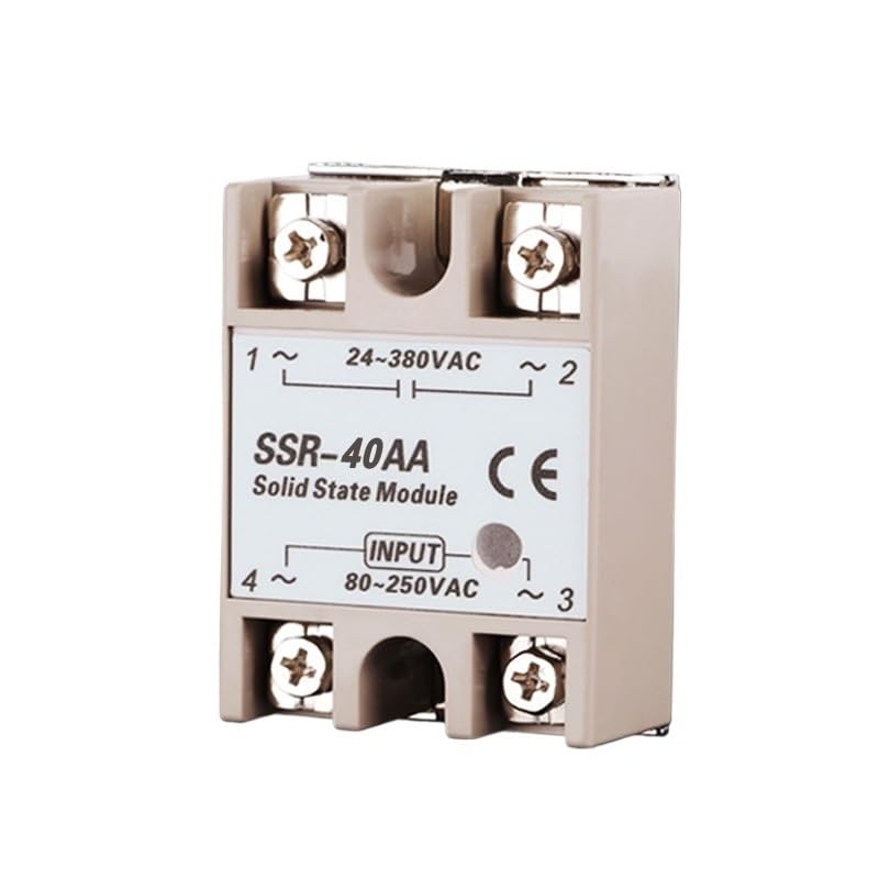 Relay Solid State SSR Rele 220V Module Modulo Voltage Smart 24V Switch Contactor Reley Heatsink 40 10A 40A Din 25A Ssd 40Aa(SSR 40AA)