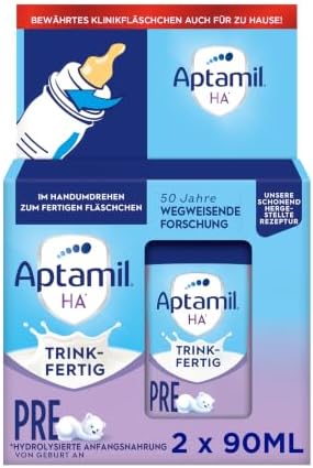 Aptamil PRE HA Anfangsnahrung – 4x2x90ml – Trinkfertig – Ab dem 6. Monat