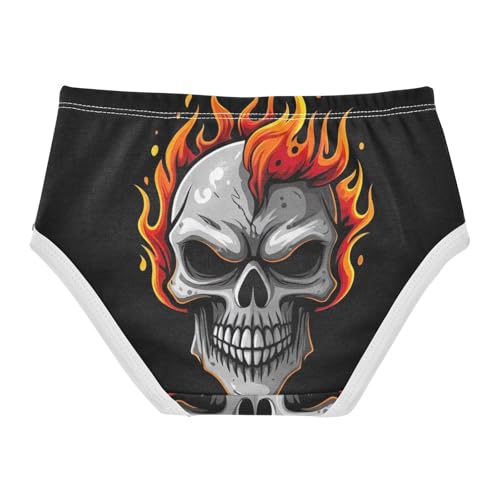 Girls Underwear Toddler 2t Cotton Panties for Girl Funny Kids Undies Briefs Funny Skull Black2