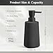 zuxzmj Black 2 Pack Hand Soap Dispensers with No Rust Pump for Bathroom and Kitchen Countertops Refillable Striped Matte Plastic 8.5 oz