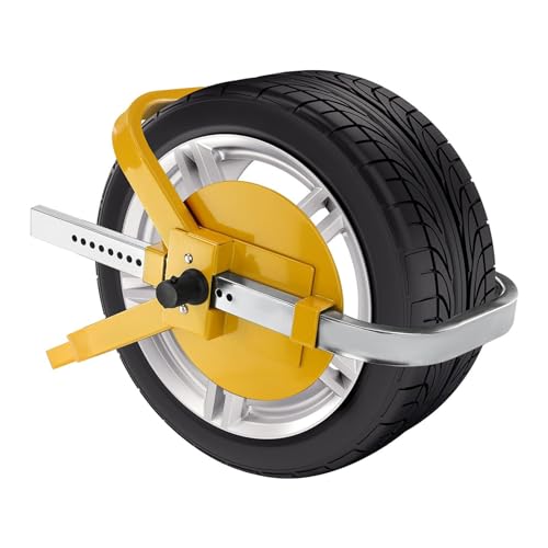 Holdfiturn Heavy Duty Steel Wheel Clamp for Caravans & Trailers - Secure Anti-Theft Safety Lock (19-23)