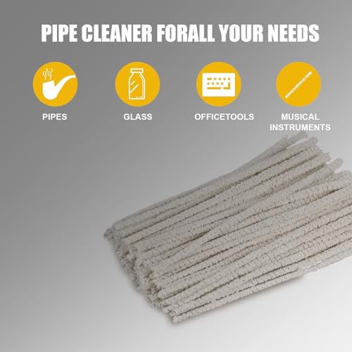 Aessniy 100 Pack Cone Pipe Cleaner, 6-inch Pipe Cleaner Bulk, Cotton and Wire Pipe Cleaner,Pipecleaners for Removing Tar & Resin - Image 5
