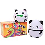 AOLIGE Squishy Slow Rising Kawaii Squishy Toys Set for Kids Stress Reliever Party Favor Fidget Toys (2PCS Panda)
