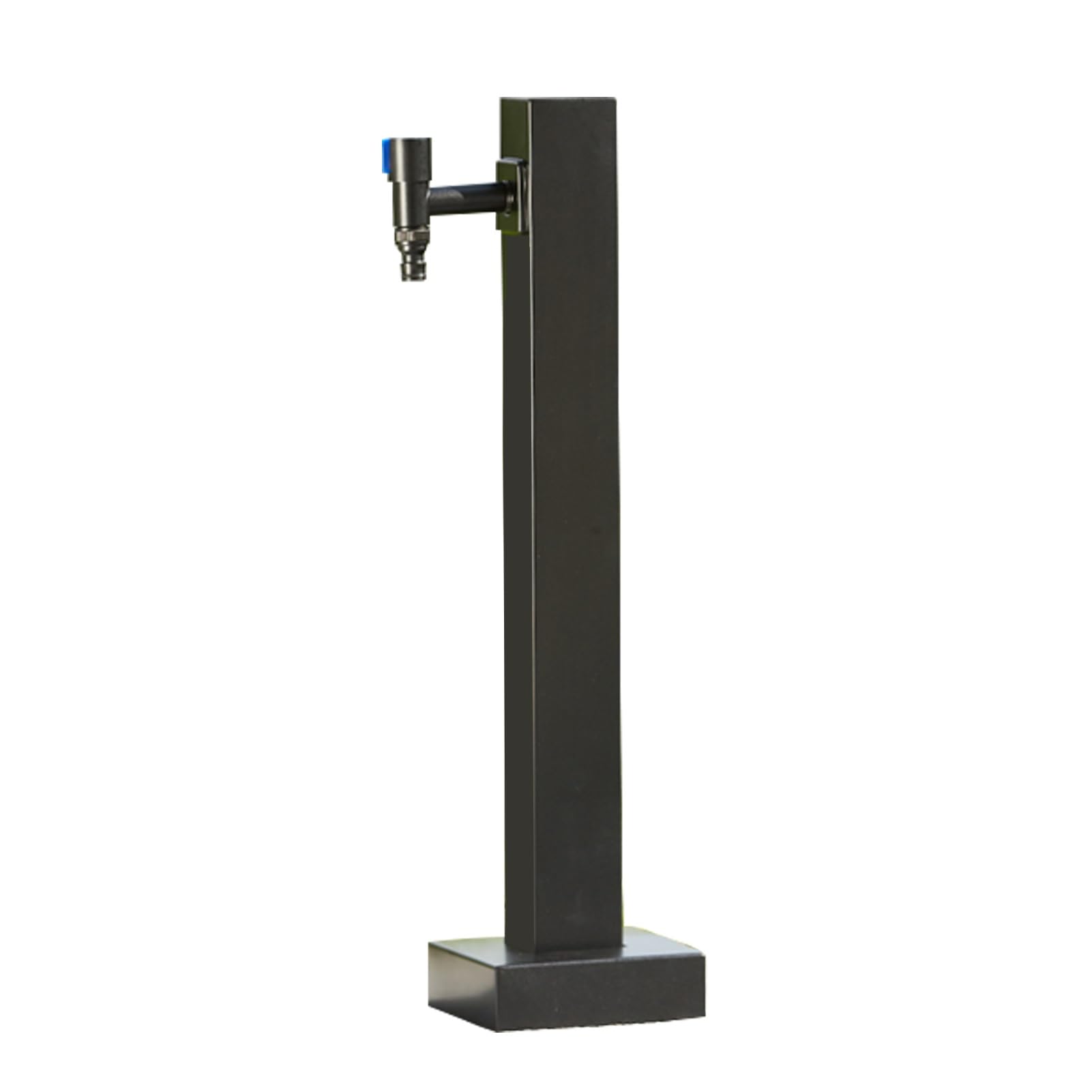 ZYCHSJXA Modern Outdoor Garden Fountain Stainless Steel Square Column Water Feature with Faucet 60cm Tap Stylish Landscaping Decor and Elegant