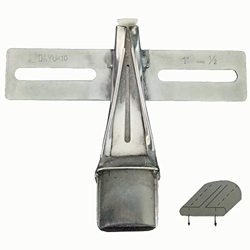 LNKA Industrial Bias Tape Folder DAYUN 410 Two Sides Upward Reverse Belt Loop Binder for 2 Needle Sewing Machine (Tape Size:1-1/2 Finish Size:3/4)