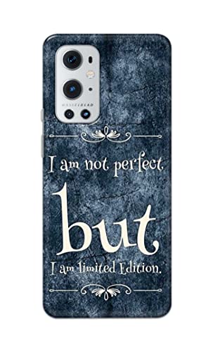 Image of Printed Hard Back Cover Case for OnePlus 9 Pro Back Cover (I Am Not Perfect I Am Limited Edition) -1803