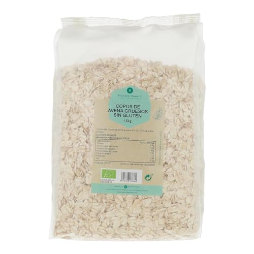 PLANETA HUERTO | Copos de Avena Gruesos Sin Gluten ECO 1,5kg – Avena Ecológica para un Desayuno Nutritivo y Rico en Fibra