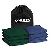 SPORT BEATS Cornhole Bags All Weather Set of 8 for Cornhole Toss Games-Regulation Weight & Size-Incl